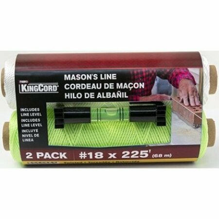 MIBRO MASON LINE WLEVE 18X225 FT NEON WT, 2PK 342361